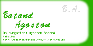 botond agoston business card