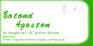 botond agoston business card